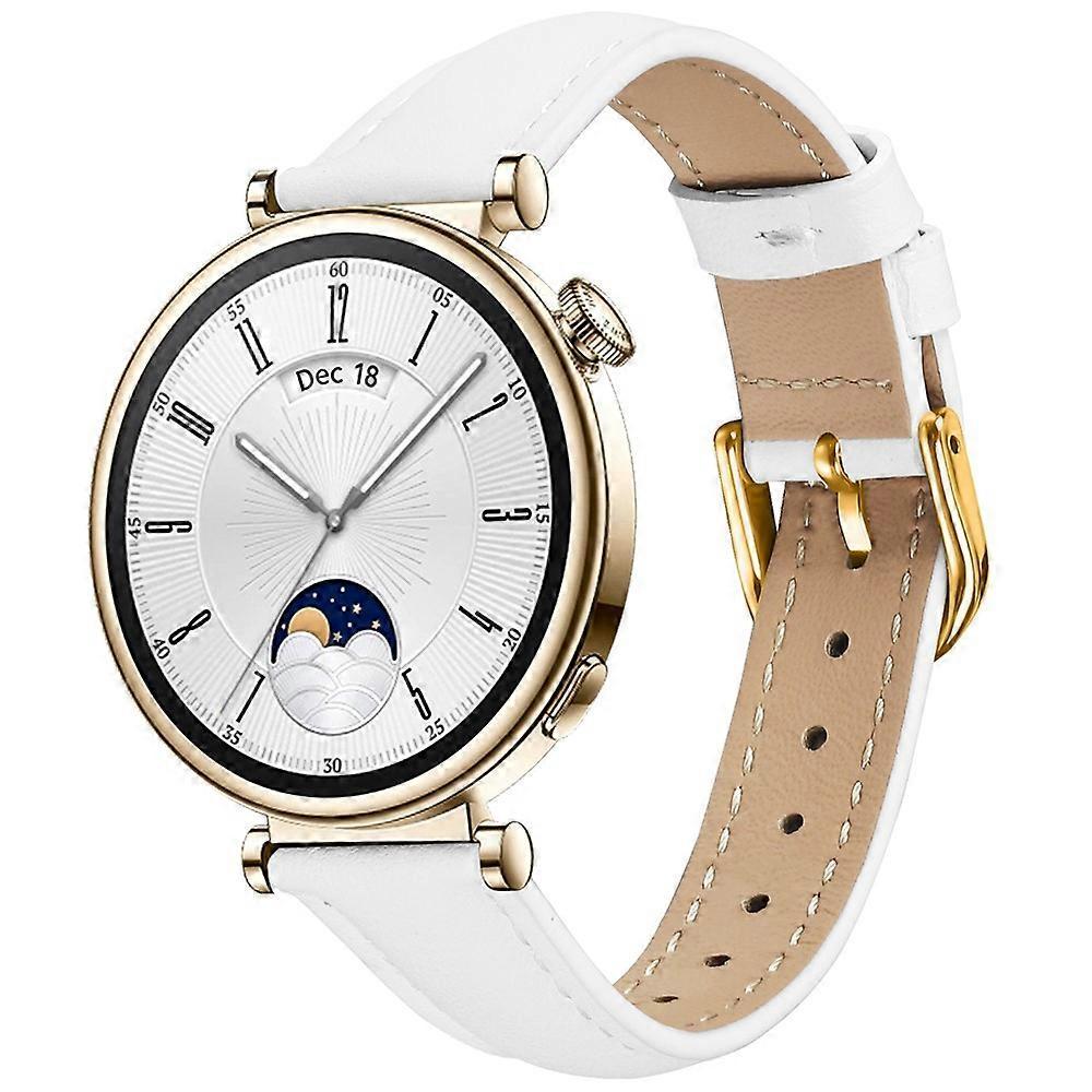Compatible For Huawei Watch GT 5 41mm Watch Band Gold Buckle Slim Leather Strap
