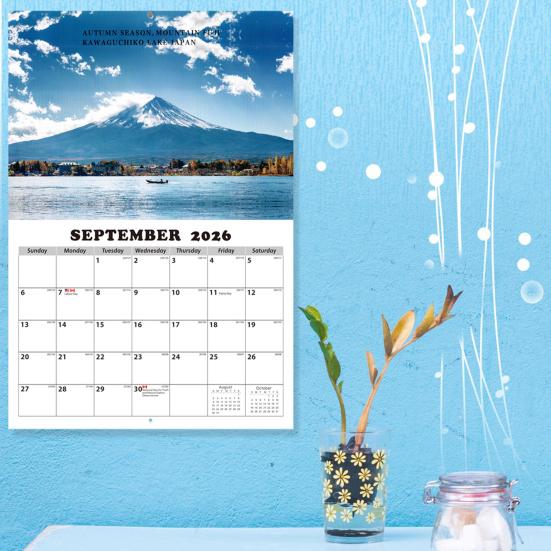 2026 Смешной настенный календарь с собаками 12 месяцев Милый декор для любителей животных Спиральный переплет Плотная бумага Декоративный подарок для владельцев домашних животных Офисный юмор Ежемесячный макет