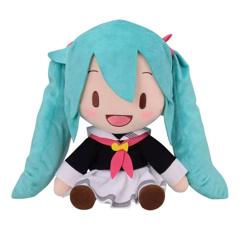 Authentic Bilibili Spot Hatsune Miku Miku Doll Fufu Plush Doll White Spotless Cherry Blossom Sky Cute Plush Toy Collection Gifts