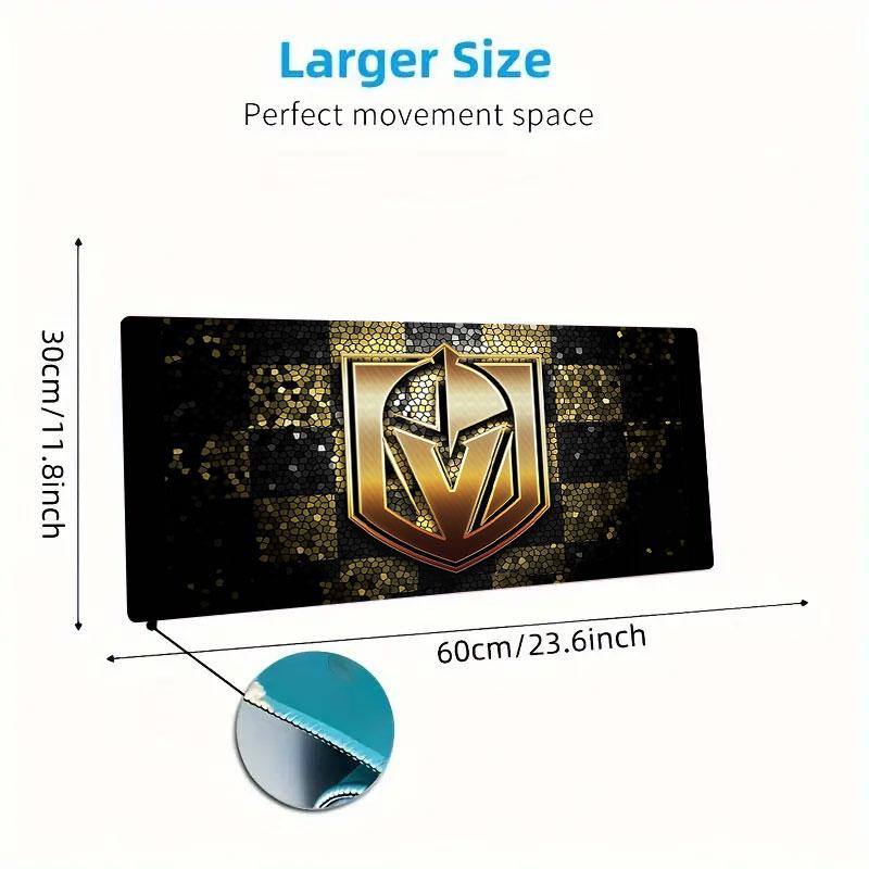Коврик для мыши Vegas Golden Knights, Большой игровой коврик для стола, Нескользящий XXL коврик для мыши для ноутбука и планшета, Мини-коврик для игрового ПК со прошитыми краями