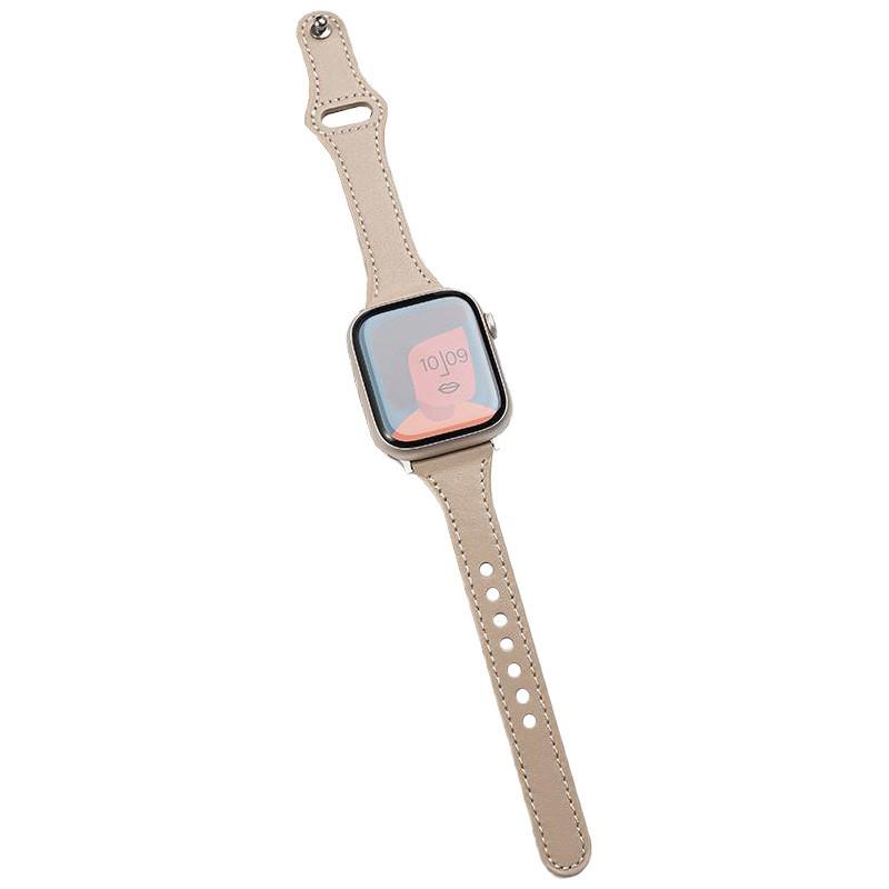 Совместим с Apple iWatch S10, Xiaomi 89Pro, Redmi 4, Huawei GT5: Женский ремешок для часов из натуральной кожи с шипами, узкий, на талию