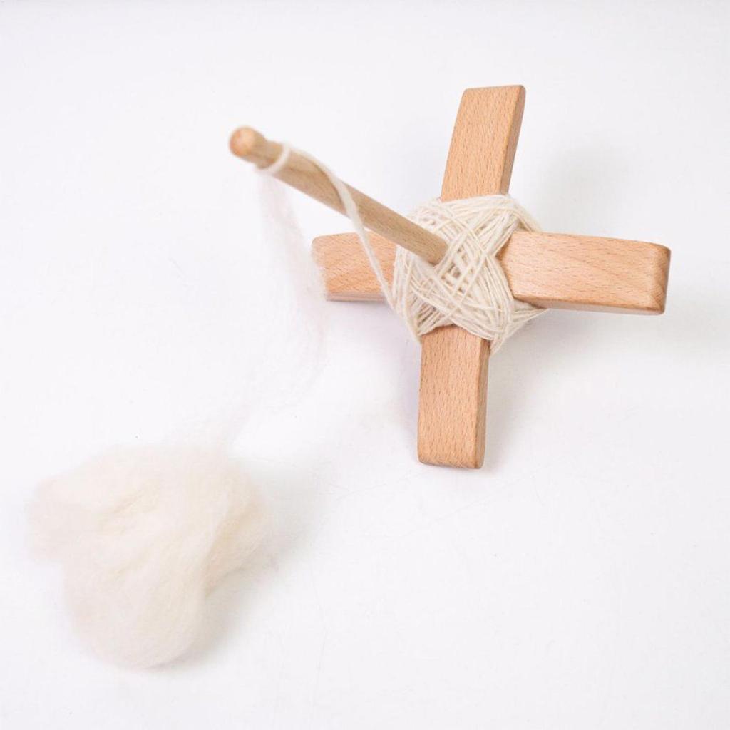 Прялка ручной работы турецкая веретено деревянное веретено с крестовиной для ручного прядения шерстяной пряжи, подходит для начинающих, инструмент для ткачества и вязания крючком