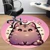 1 шт. Милый кот Пушин Круглый коврик для офиса, под офисные стулья, спальни, гостиной, домашний декор, Декор комнаты, Доступен в различных размерах