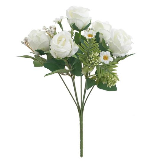Artificial Flower Good Detail Realistic No Wither No Watering Long-lasting Fake Rose Photo Prop Table Centerpiece Wedding Party Decor Supplies
