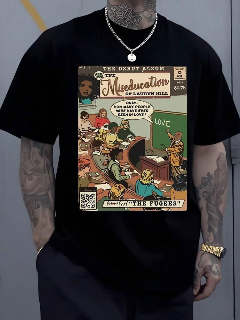 Графика обложки альбома The Miseducation Of Lauryn Hill изображает сцену в классе, где учитель спрашивает