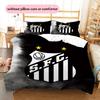 Santos FC Pattern Bedding Home Decoration Birthday Gift (1 * duvet cover + 2 * pillowcase, without core)