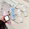 Милый эластичный ремешок-повязка для Apple Watch, женский, Series 11/10/9/8/SE3 38мм 40мм 41мм 42мм 44мм 45мм 46мм Ultra 4 49мм Браслет