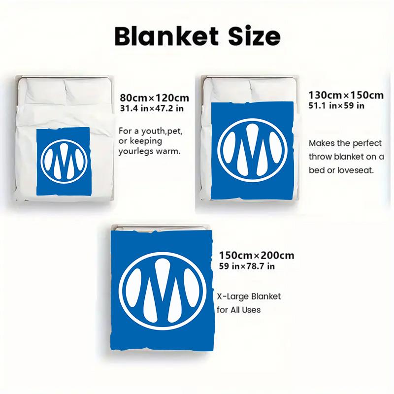 Marseille 2D Flat Pattern Flannel Blanket High quality All Seasons Warmth and Comfort Perfect for Christmas Gifts.