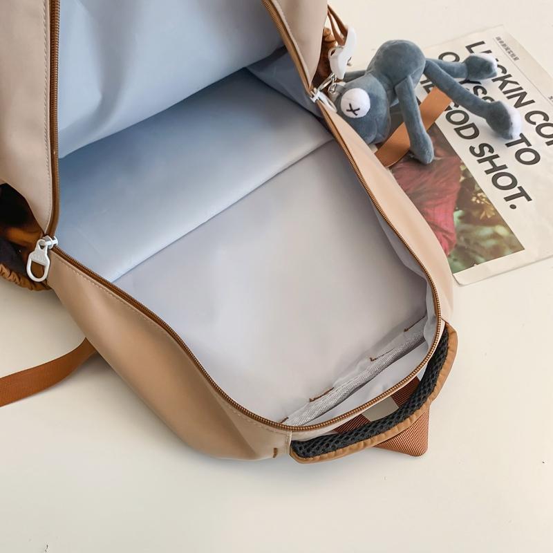 Женский школьный рюкзак Мужской рюкзак большой емкости Открытый контрастный студенческий школьный рюкзак