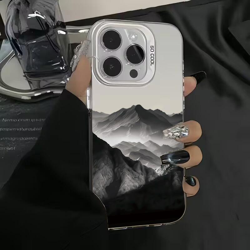 Чехол для iPhone 16E Чехлы для iPhone 16 14 13 11 12 Pro Max 7 8 16 Plus XR XS X SE2 Цветной чехол с принтом горного пейзажа