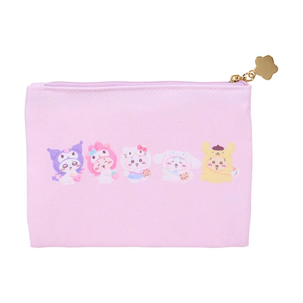 Sanrio Chiikawa Flat Pouch Set of featuring Sanrio and Zinc Ages 3 and 536725 2, Characters, Polyester, Cotton, Alloy, Up,