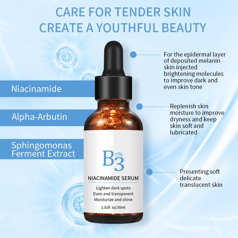 Витамин B3 Никотинамид Сыворотка для лица, осветляющая увлажняющая эссенция для ухода за кожей