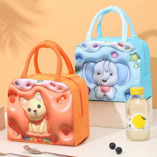 Портативная сумка для обеда с прочной ручкой, мультяшная женская и детская школьная термоизолированная коробка для завтрака, маленькая сумка-холодильник для еды