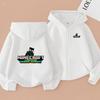 Kids Cardigan Sweatshirt Girls Boy 3-12 Years Hoodie Zipper Style Popular Cartoon Game Sports Casual Fashion Loose Coat Clothing
