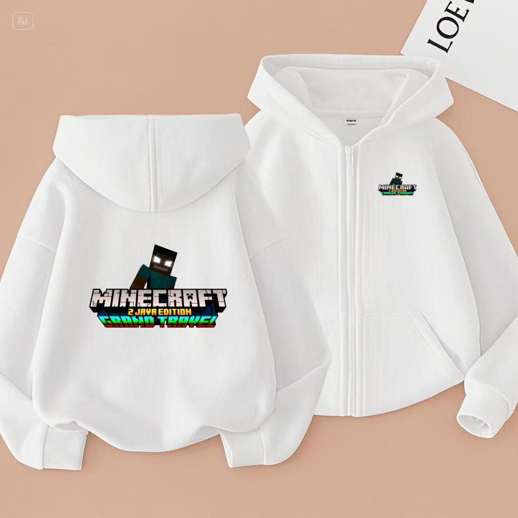 Kids Cardigan Sweatshirt Girls Boy 3-12 Years Hoodie Zipper Style Popular Cartoon Game Sports Casual Fashion Loose Coat Clothing