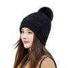 Women Winter Knit Beanie Hat Rabbit Fur Womens Winter Hats