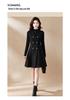 EST+II Elegant Two-Piece Mock-Neck Top and V-Neck Dress Set
