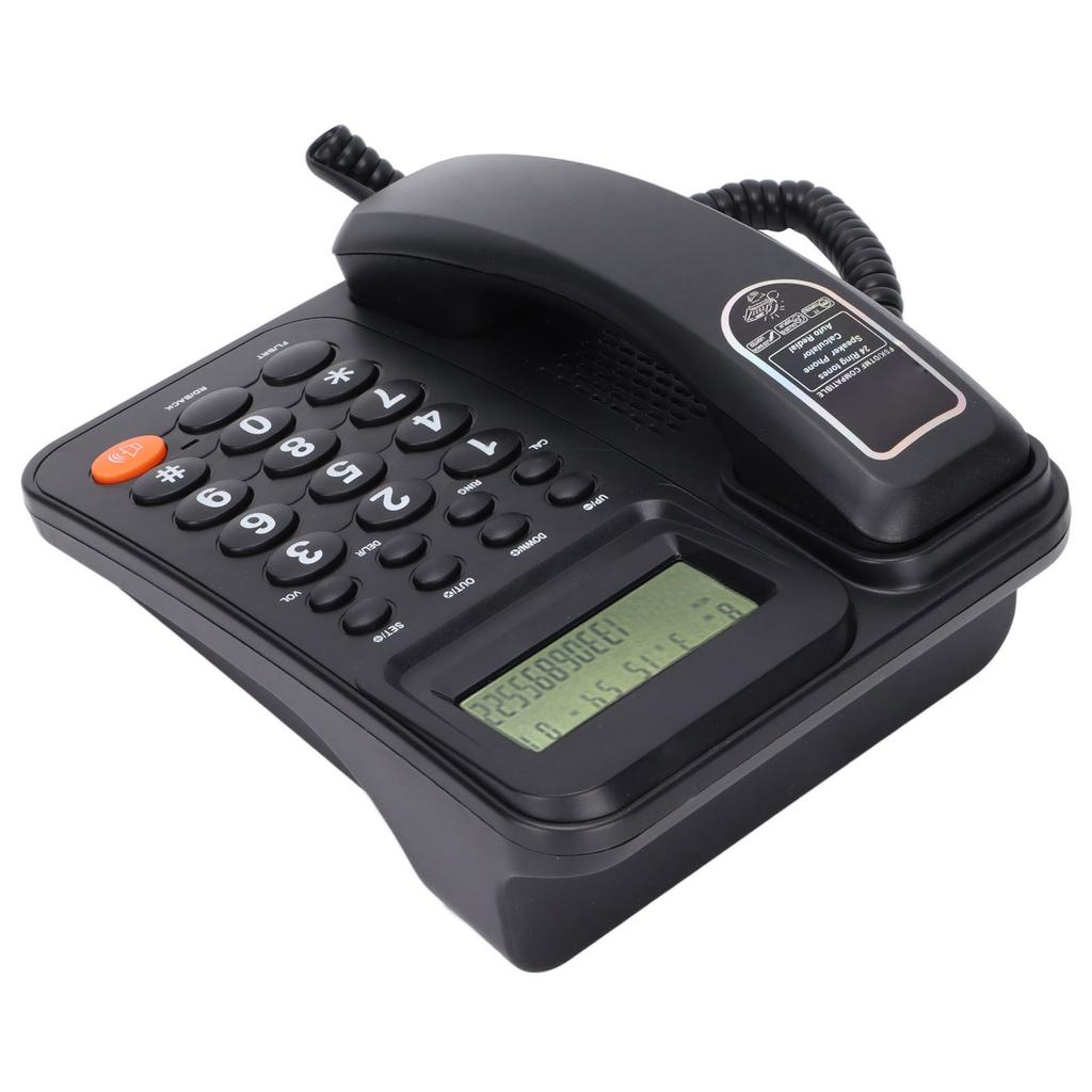 KXT2027CID Проводной Телефон Caller ID Полу-громкая связь 24 Мелодии Стационарный Телефон с Дисплеем для Отеля(черный )