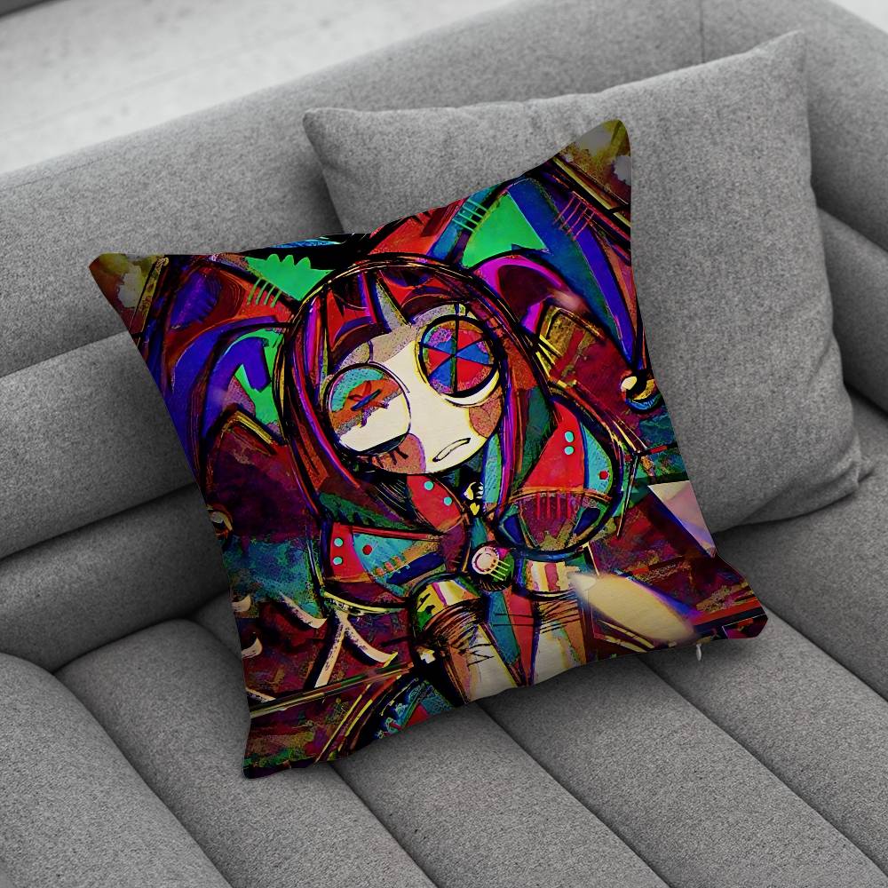 Handmade Tinplate Brooches Pomni Jax Pillow Case Pillow Case Living Room Sofa Cushion Cover Suitable For Home Bedroom Room