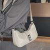 Women's One-shoulder Armpit Bag Monochromatic Texture Versatile Crossbody Bags Casual Elegant and New