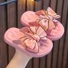 Girls Sandals Outdoor Non-Slip Soft Bottom Bowknot Princess Indoor Big Middle Children Baby Beach Slippers