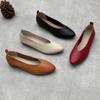 Genuine Leather Loafers Pointed Toe Shallow Soft Soled Shoes Simple Versatile Women's Flat Shoes