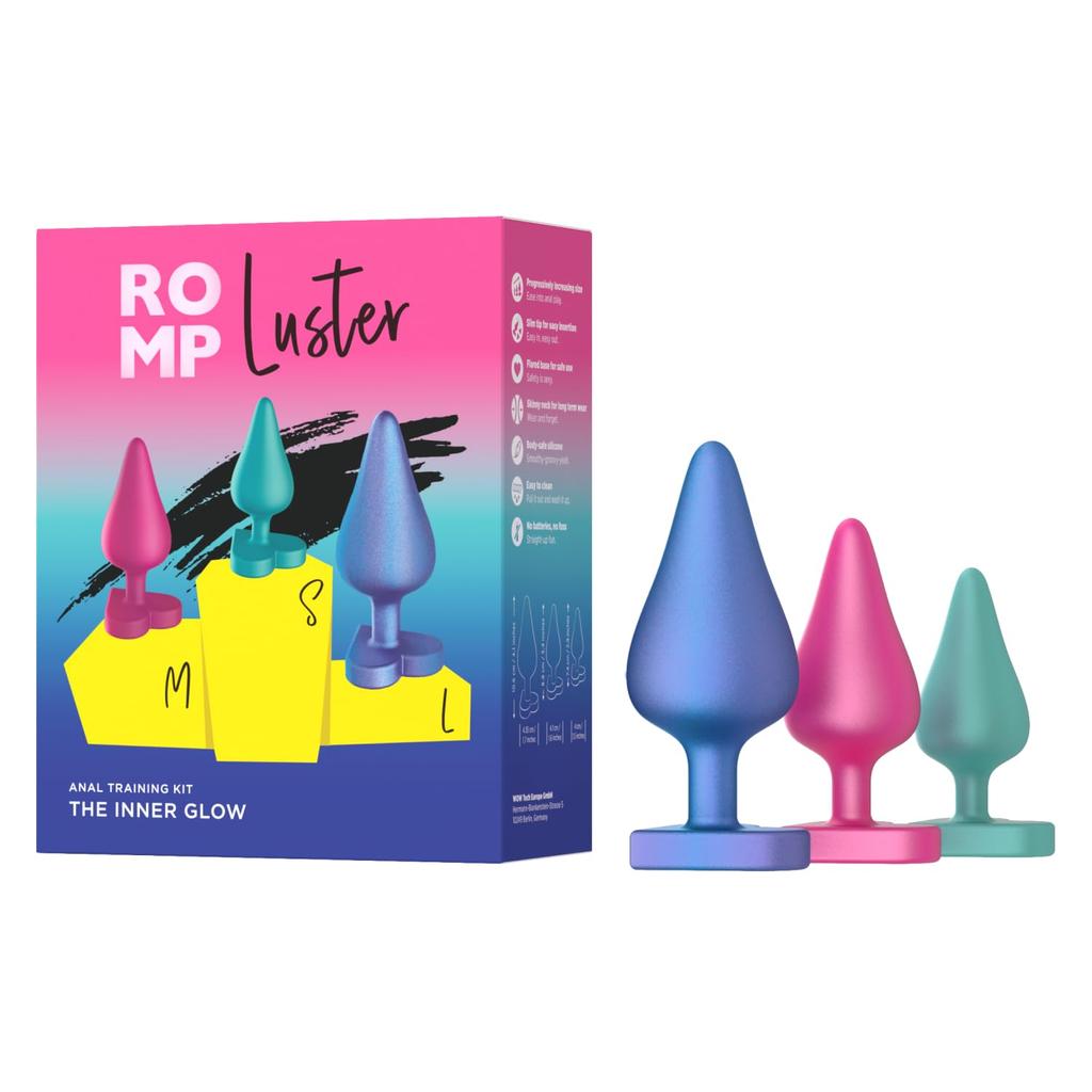 ROMP Luster Набор анальных пробок силиконовый набор анальных пробок Анальные игрушки для начинающих Стартовый набор для анальной игры 3 штуки
