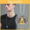 Retro Punk Style Sunflower Totem Necklace For Men Women Hip Hop Jewelry Accessory