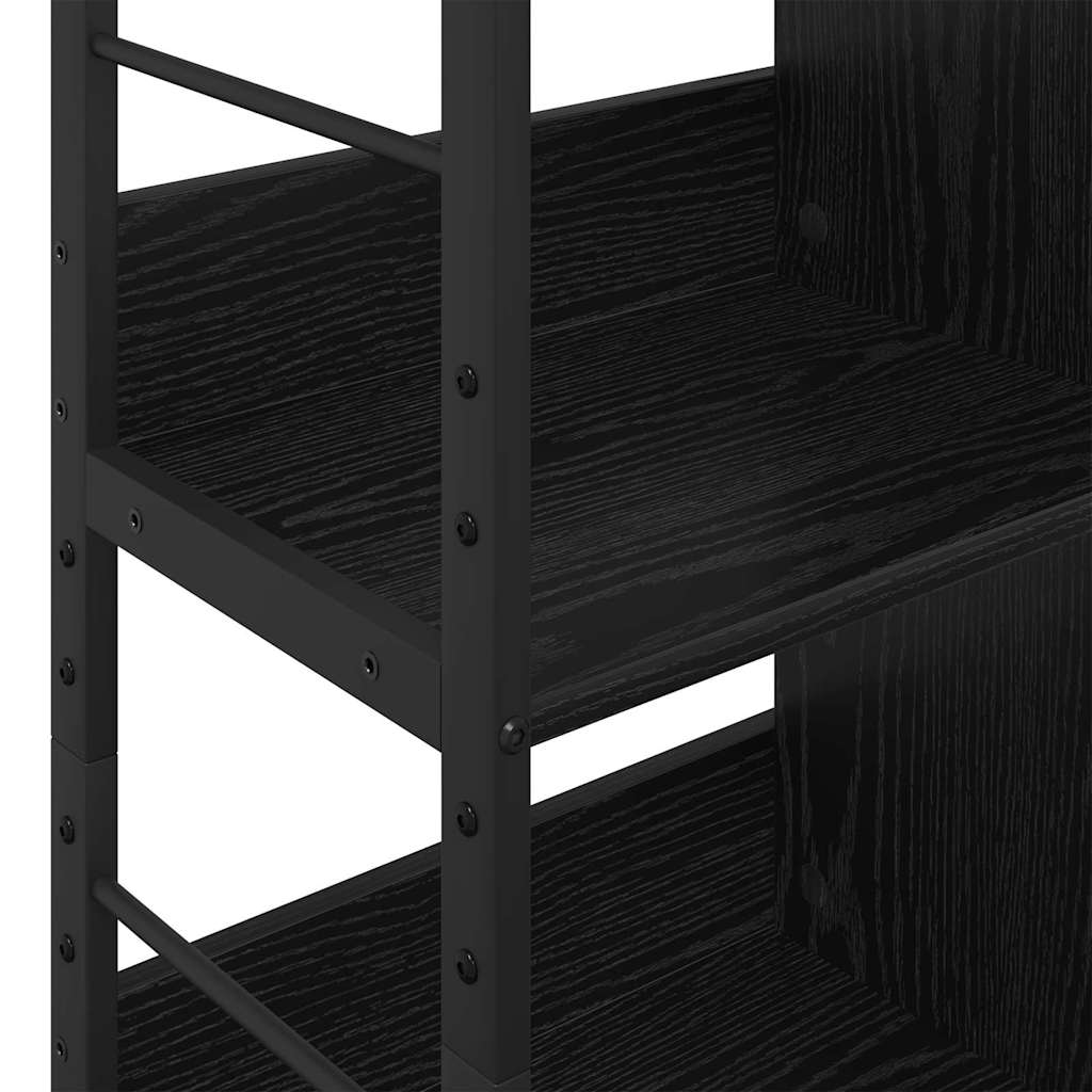 Bookshelf Black Oak Look 82 x 32 x 112 cm Engineered Wood