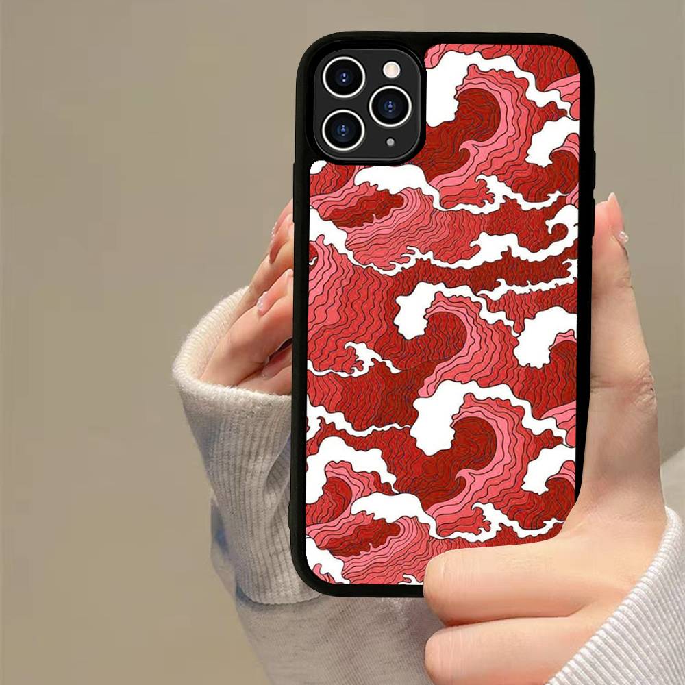 Классическое произведение искусства «Большая волна у Канагавы» Чехол для телефона для iPhone 17 16 Pro Max 11 12 13 14 15 Жесткий ПК+ТПУ Подставка Задняя крышка