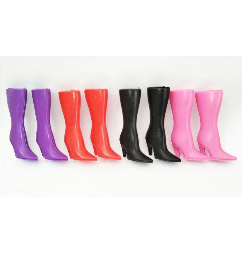 Модная кукольная обувь, туфли на высоком каблуке для куклы Барби, длинные сапоги для кукольного домика Барби, аксессуары для кукол 1/6, детские игрушки