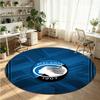Atalanta FC Printed Round Crystal Velvet Rug Soft Non Slip Floor Carpet For Bedroom Holiday Gift