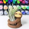 Air Plants Holders Unique, Sloth Gifts for Women Plant Lovers Gardeners Coworkers Girls, Cute Sloth Decor for Home Office Desk