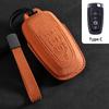 Кожаный чехол для автомобильного ключа для Ford Fusion Mustang Explorer F150 F250 F350 Ecosport Edge S-Max Ranger Lincoln Mondeo Брелок Аксессуар