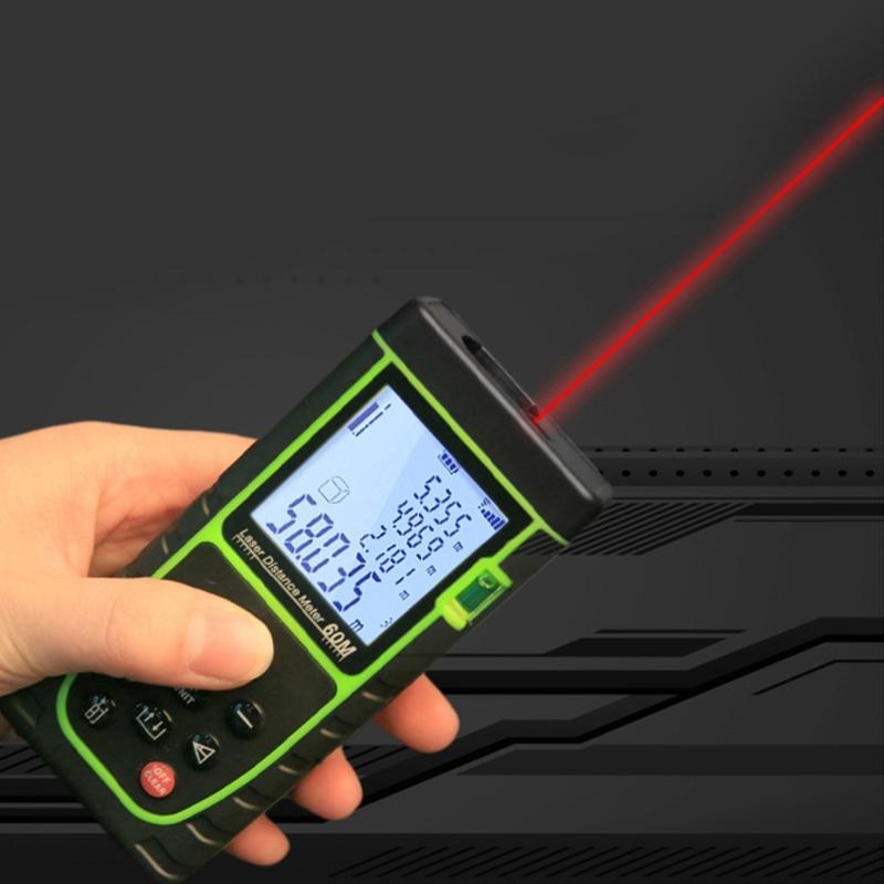 40/60/80/100m  Infrared Distance Meter Rangefinder Real-time Measurement ±3mm Accuracy Waterproof Handheld Measure