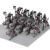 Middle Age Demon Realm Warg Varg Orcs Soldier VS Uruk-hai Azog Figures Creative War Mount Elk Boar Wolf  DIY Bricks Toys for Kid