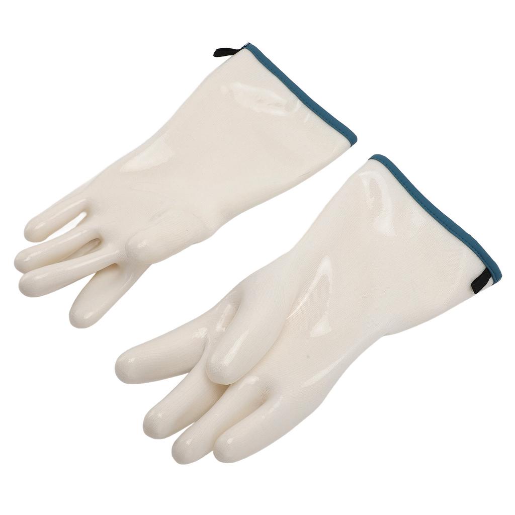 Silicone Oven Mitts 350 Celsius Heat Proof Anti Stick Long BBQ Kitchen Gloves for Baking Cooking