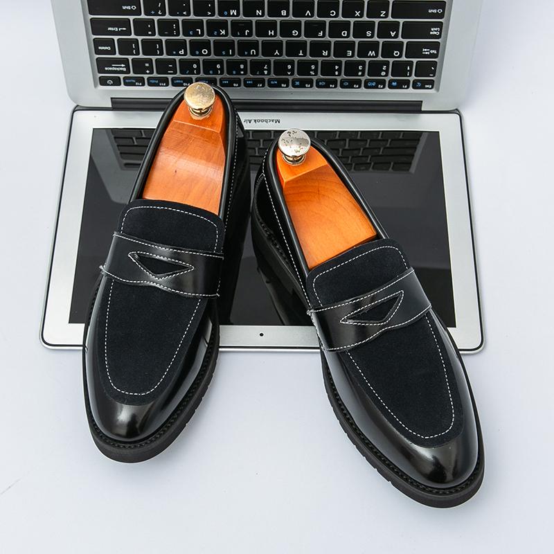 Модная уличная обувь из кожи для мужчин, слипоны, стильные повседневные мужские лоферы, мокасины, дышащая мужская обувь для вождения, ручная работа, деловые туфли