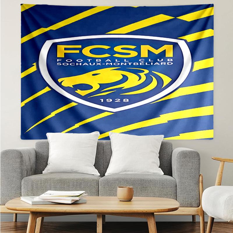 Fcsm Football Club Emblem Tapestry, Unique Design Tapestry, Suitable for Bedroom,Livingroom, Playroom,Heartwarming Fan Holiday Gifts