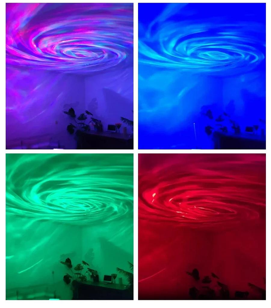 Светодиодный проектор звездного неба Galaxy с Bluetooth-динамиком, питанием от USB, лампой северного сияния, пультом дистанционного управления и автоматическим вращением для декора спальни