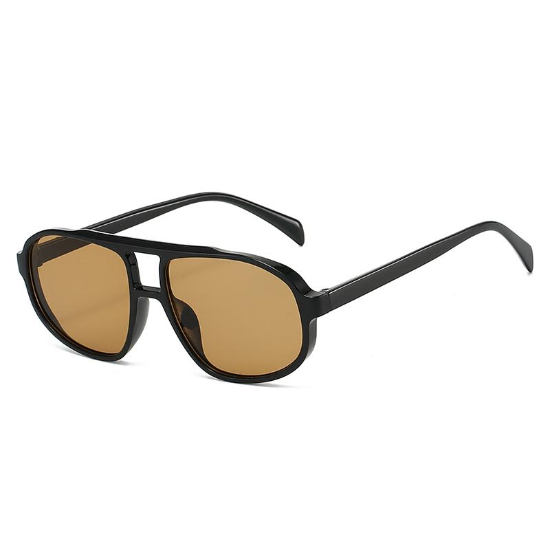 Retro Double Bridge Sunglasses UV400 Vintage Fashion for Men Women Minimalist Brand Outdoor Driving Trendy Sun Glasses