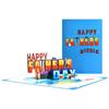 Holiday Gift Pop-Up With Envelope Happy Fathers Day Card 3D Stereo Handmade Gift Greeting Card