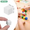 METERXITY 50 штук деревянных кубиков для поделок, 0,6 дюйма (1.5cm) Цветные блоки из натурального дерева для поделок, головоломок, игр, свадеб, домашнего декора, игральных костей и строительства,