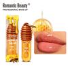 Honey Lip Oil Essence Moisturizing Lip Balm Hydrating Lip Gloss with Keychain Bag-Hangable Plump Lip Glaze