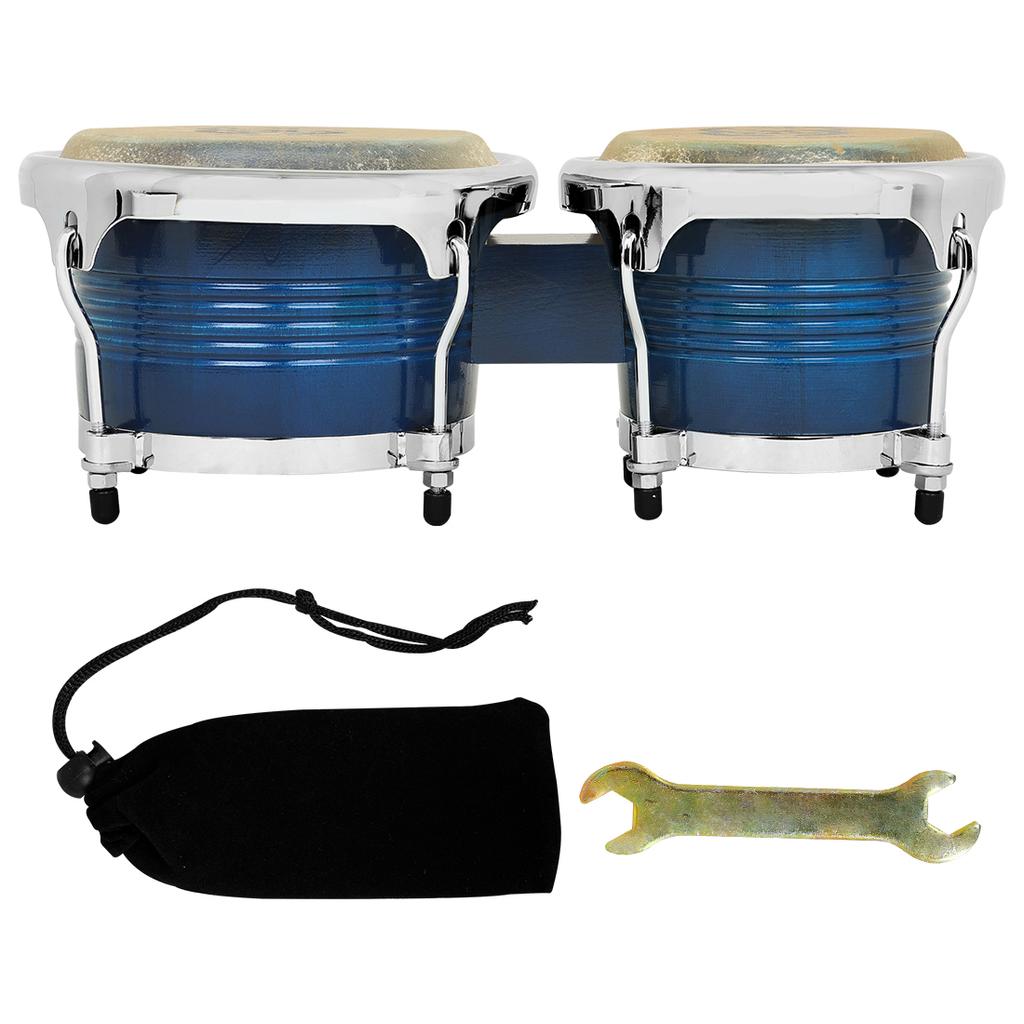 M MBAT 7+9 Inch Bongo Drum Oak+Aluminum Alloy+Buffalo Leather Water Buffalo Leather Drum Safe Suitable Performance With Parts