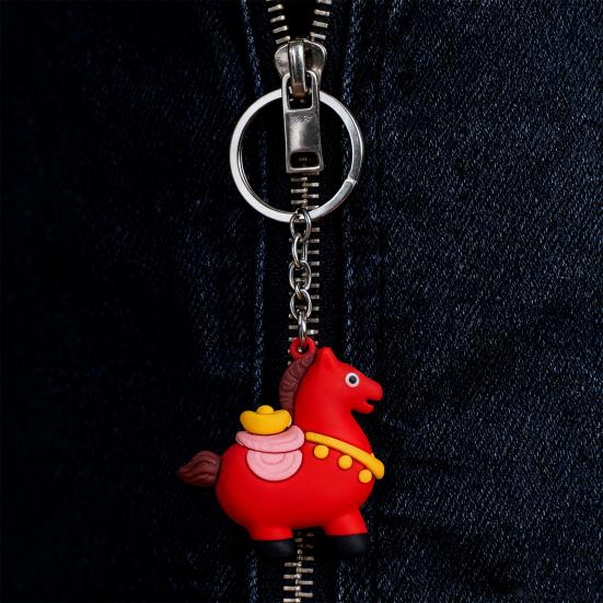 Yousheng 5/10 шт. Набор брелоков Год Лошади 2026 Китайский зодиак Счастливые талисманы Благоприятное культурное значение Брелок