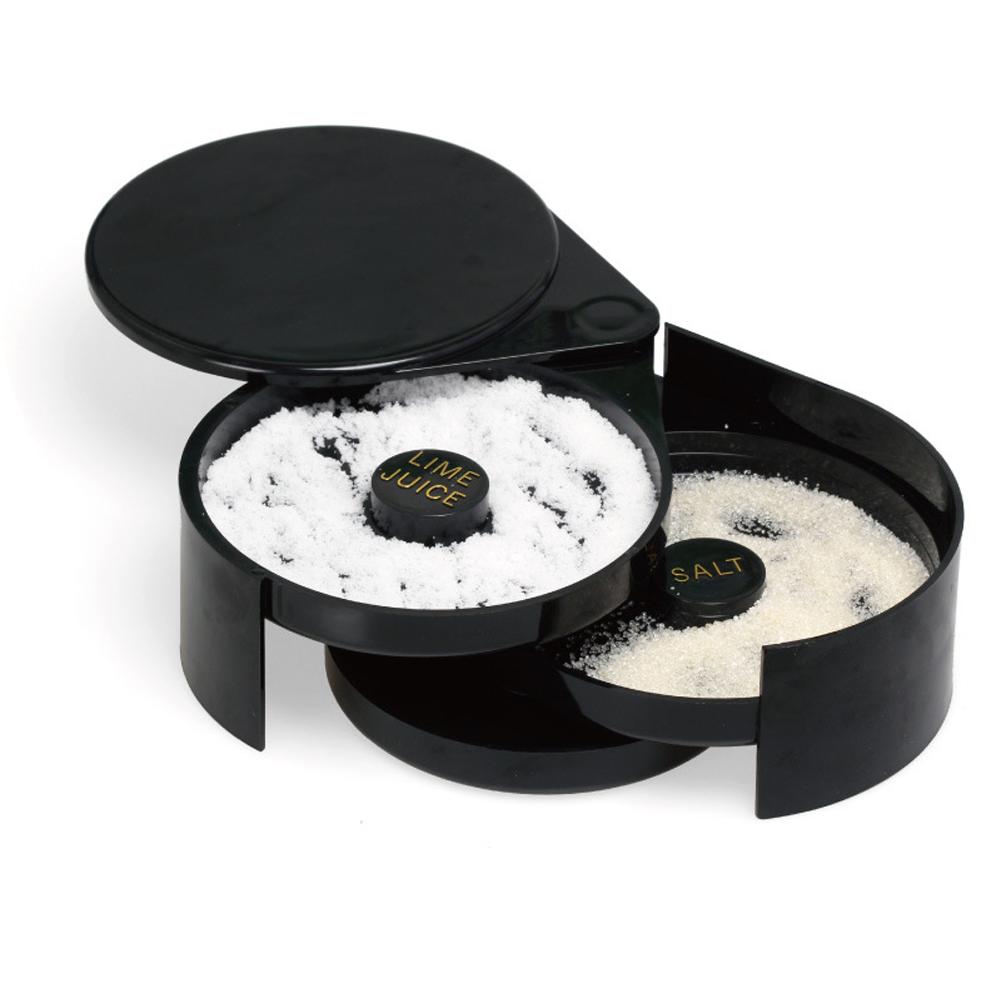 3-х уровневый вращающийся контейнер для соли, контейнер для смешивания соли, контейнер для сахара, устройство для прилипания соли, контейнеры для приправы коктейлей, сока, барменов, барные аксессуары