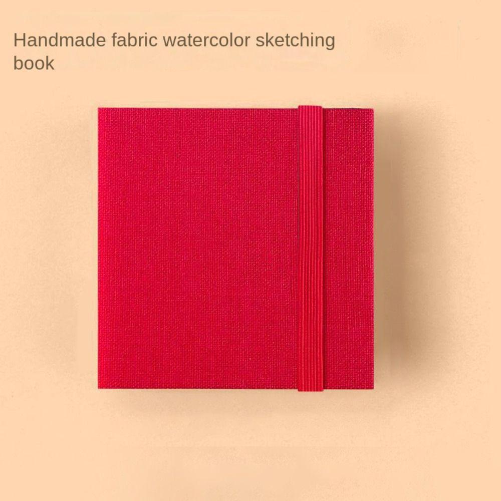 Flower Mini Fabric Watercolor Book Colorful Mini Watercolor Painting Book Painting