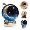 Starry Sky Gifts Moon Star/Fairy Crystal Ball Ornament, Decorative Acrylic Sphere for Bedroom Living Spheres Room Desk Decor, Exquisite Decoration
