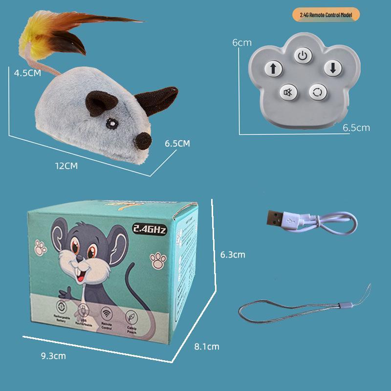 Interactive Plush Cat Toy: Self-Charging Electric Mouse & Rabbit for Pet Entertainment